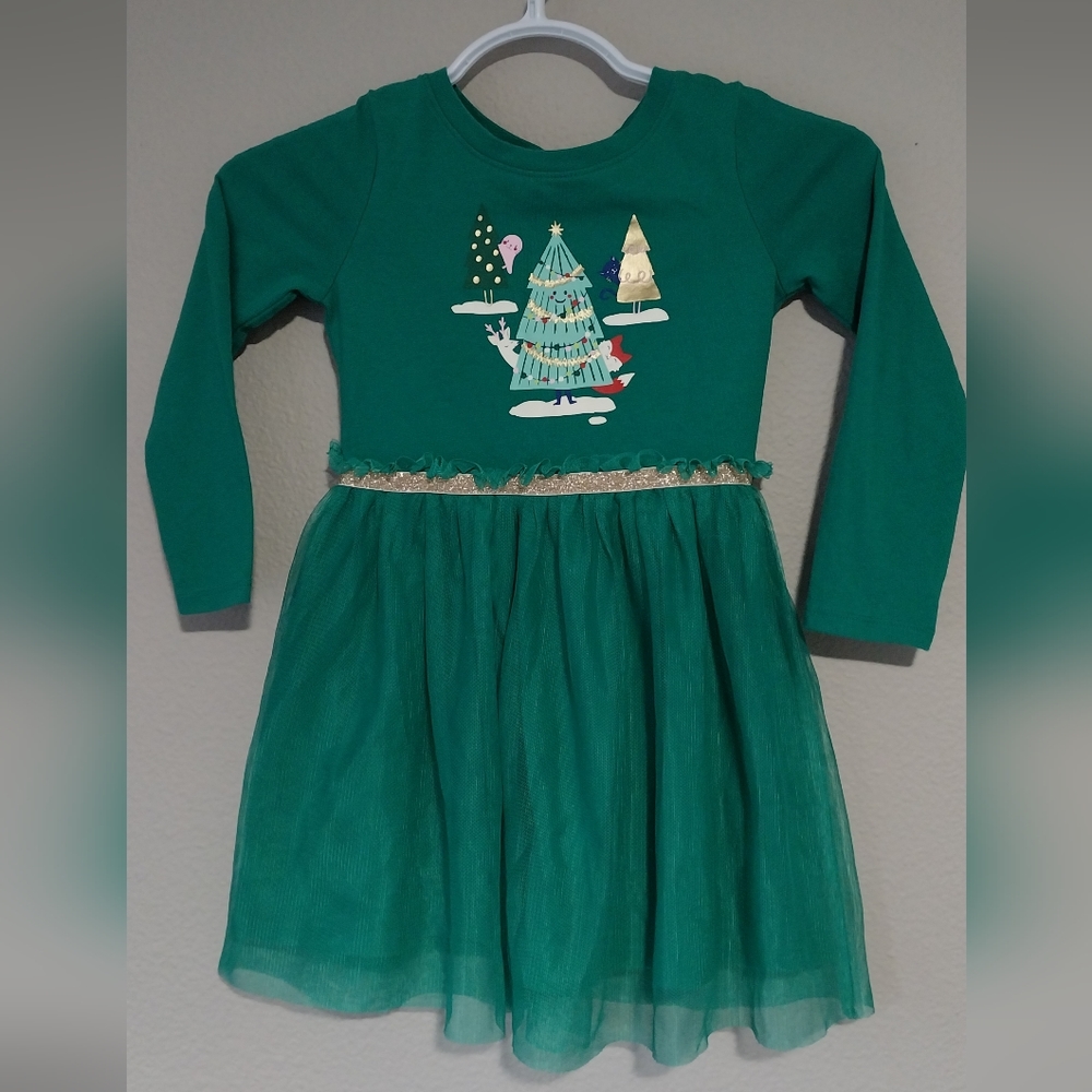 Christmas Tree Green Tulle Girl's Dress